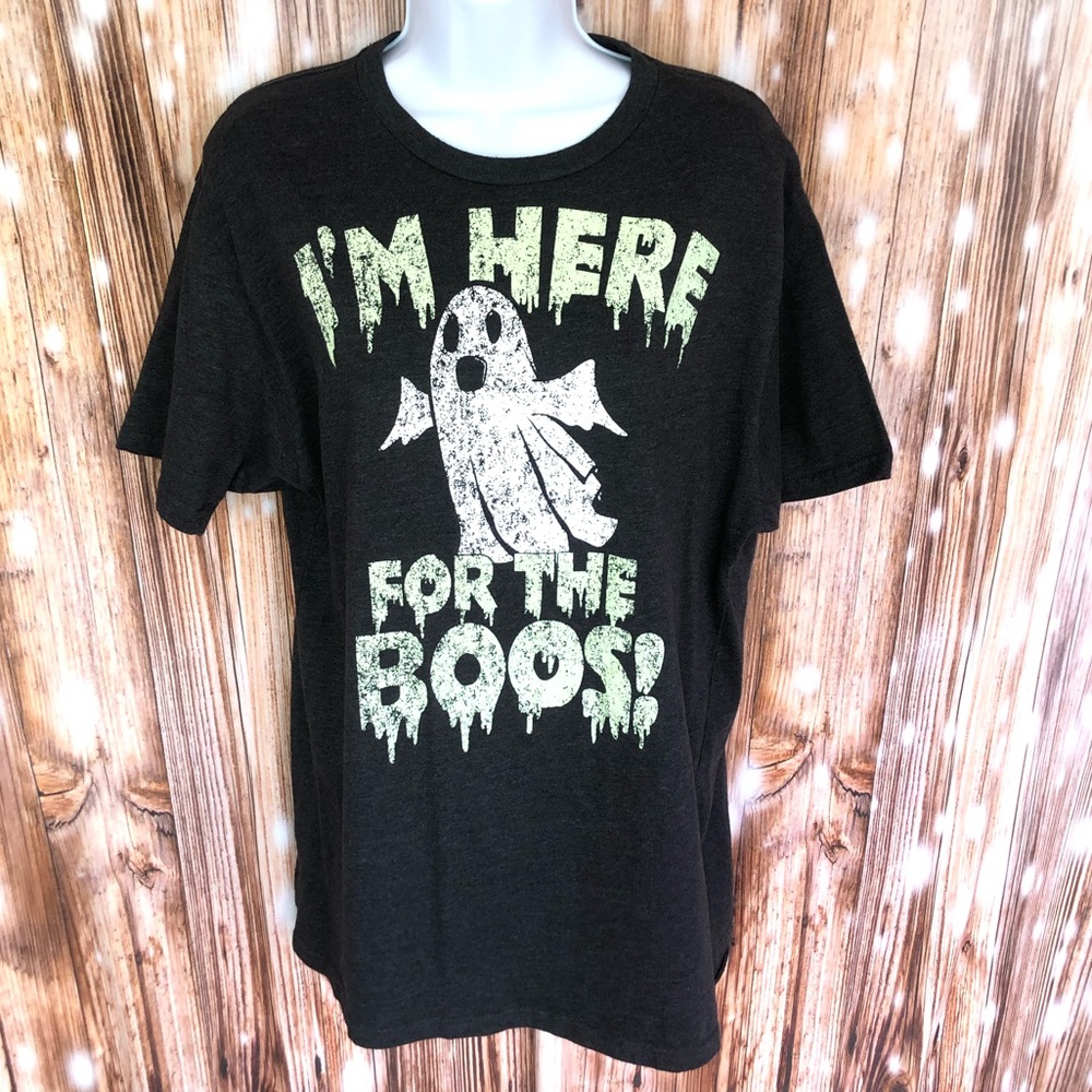 Halloween I’m Here For the Boos Short Sleeve Tee - Picture 2 of 8